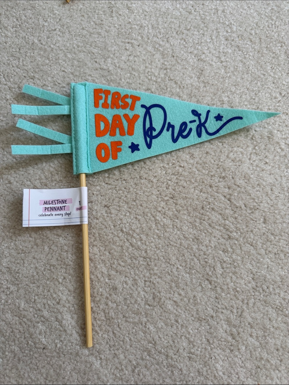 First day of Pre-K Milestone Pennant, Target Bullseye Playground
